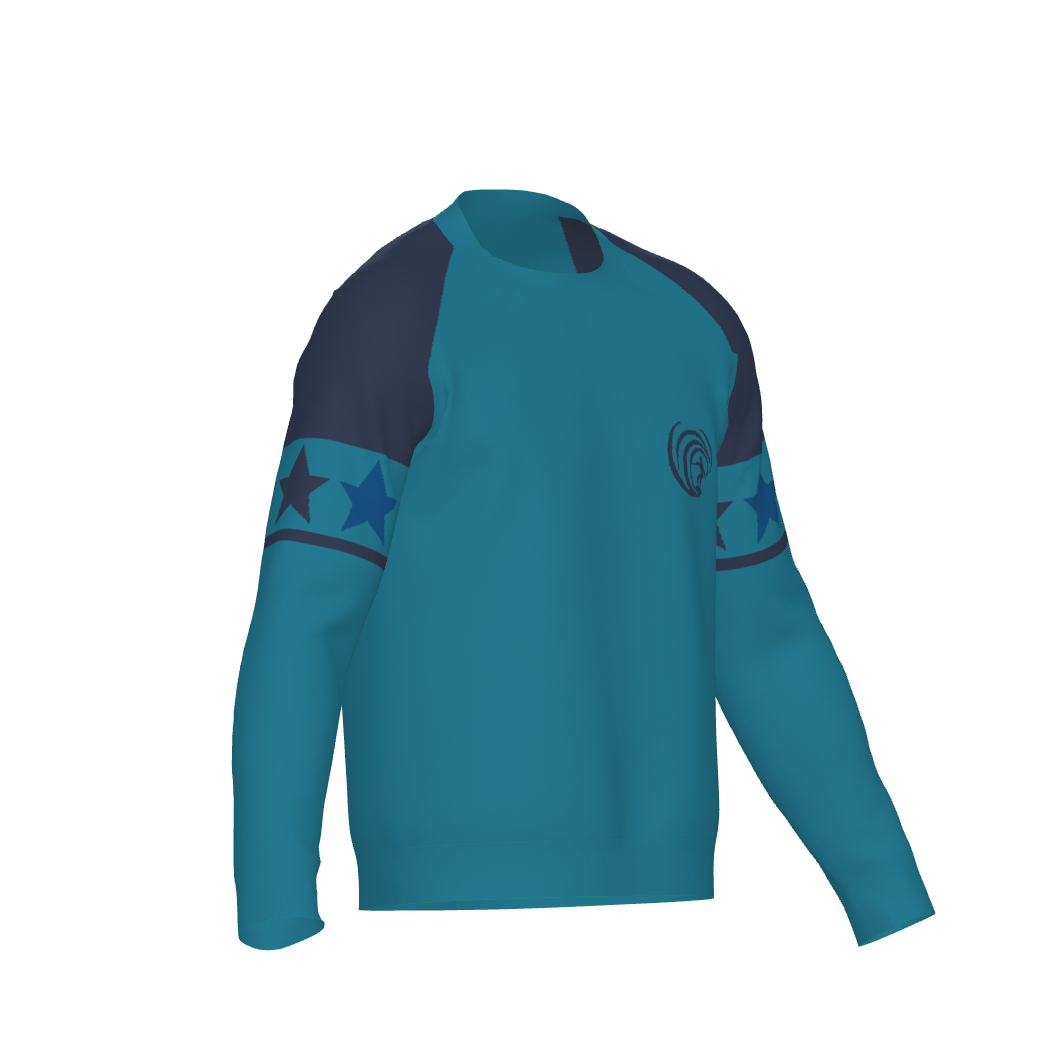 Blue Crewneck Sweater Surfing