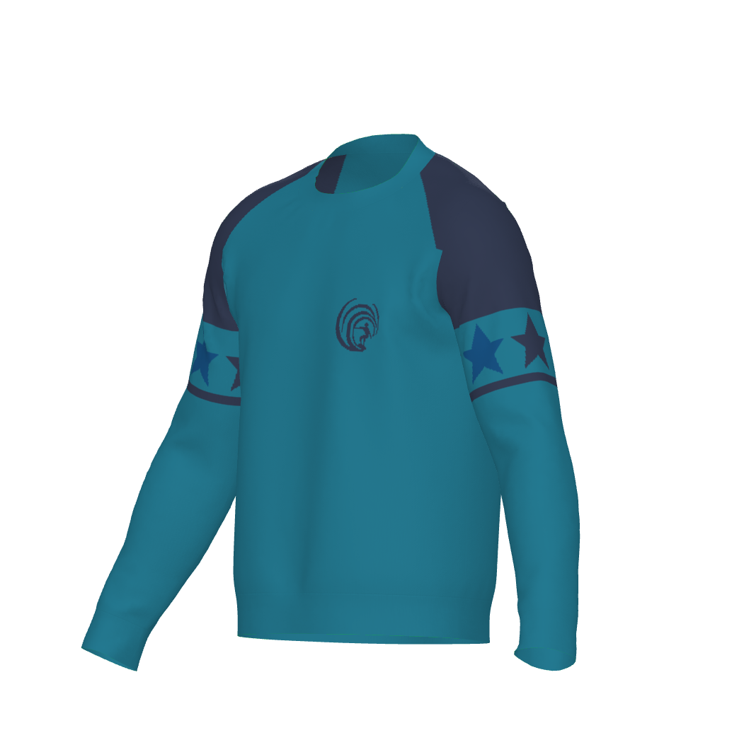 Blue Crewneck Sweater Surfing