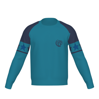 Blue Crewneck Sweater Surfing