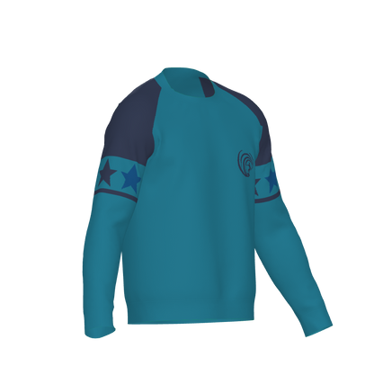 Blue Crewneck Sweater Surfing